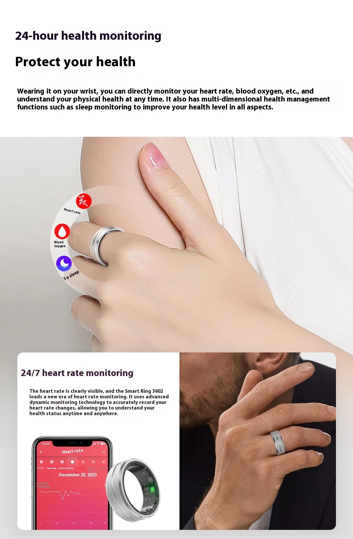 Fitness Smart Ring – Health Tracker