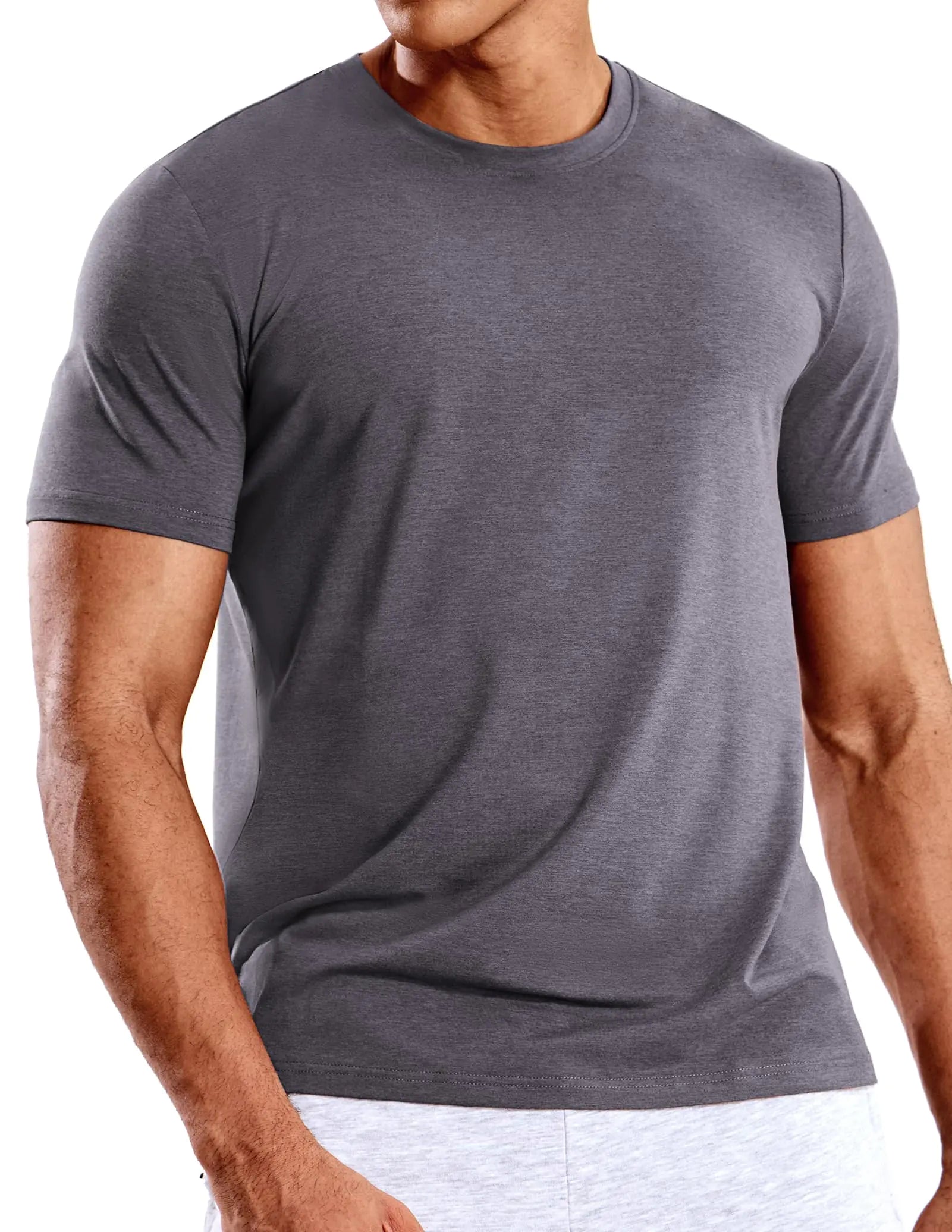 MIER XXL HeatherTee - Quick Dry Comfort Men's Workout Shirt