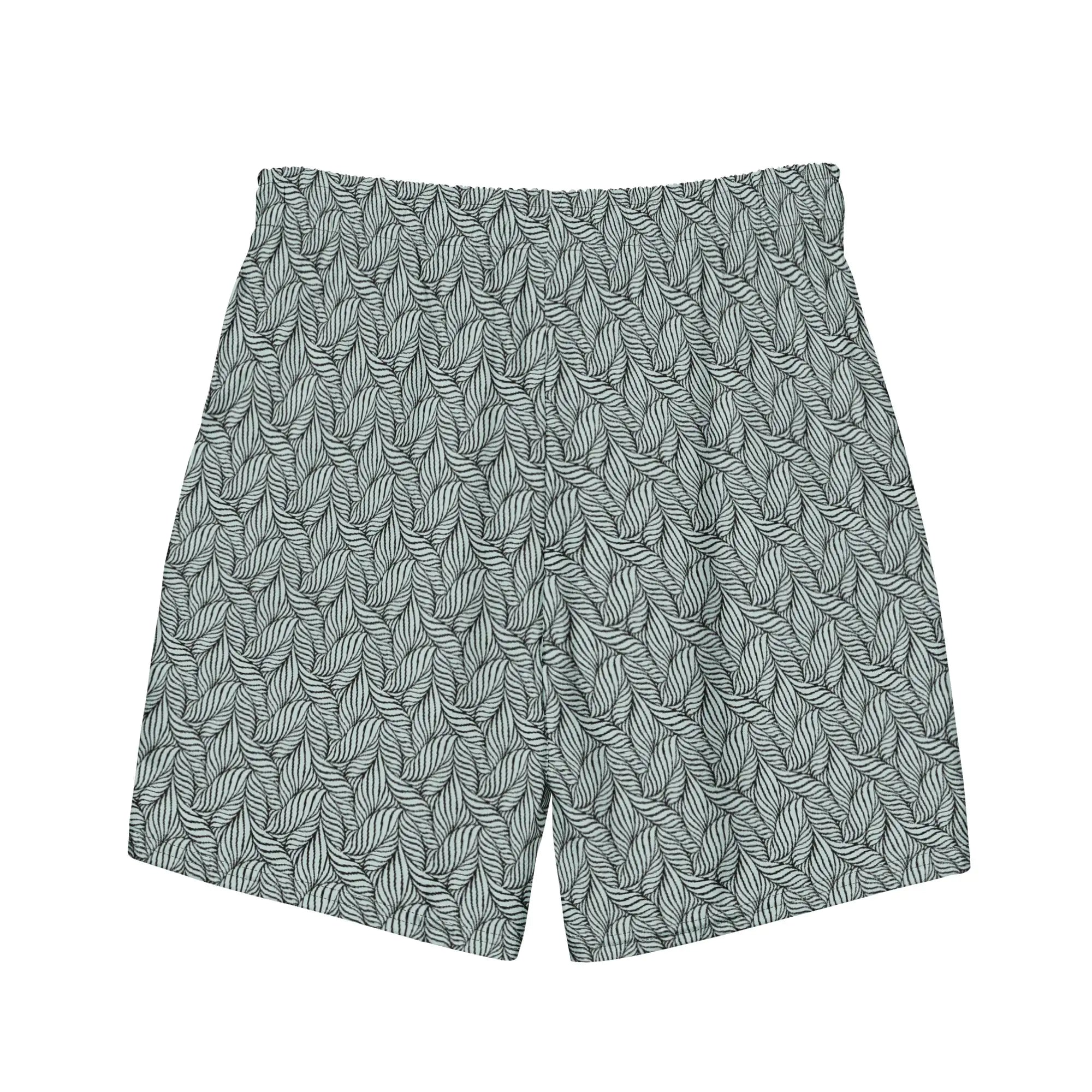 Men's  Grey Palm Swim Trunks