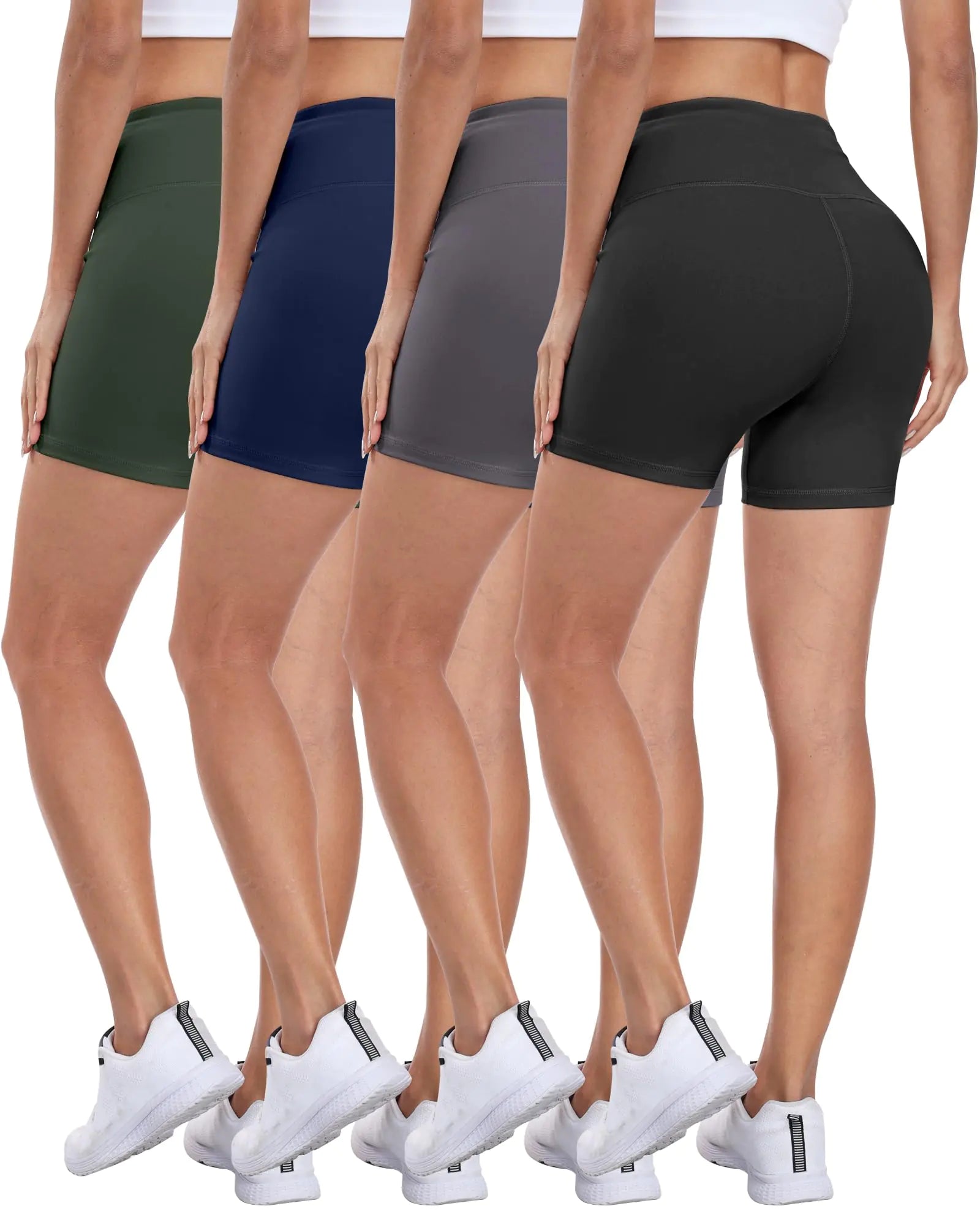 High-Rise Spandex Biker Shorts